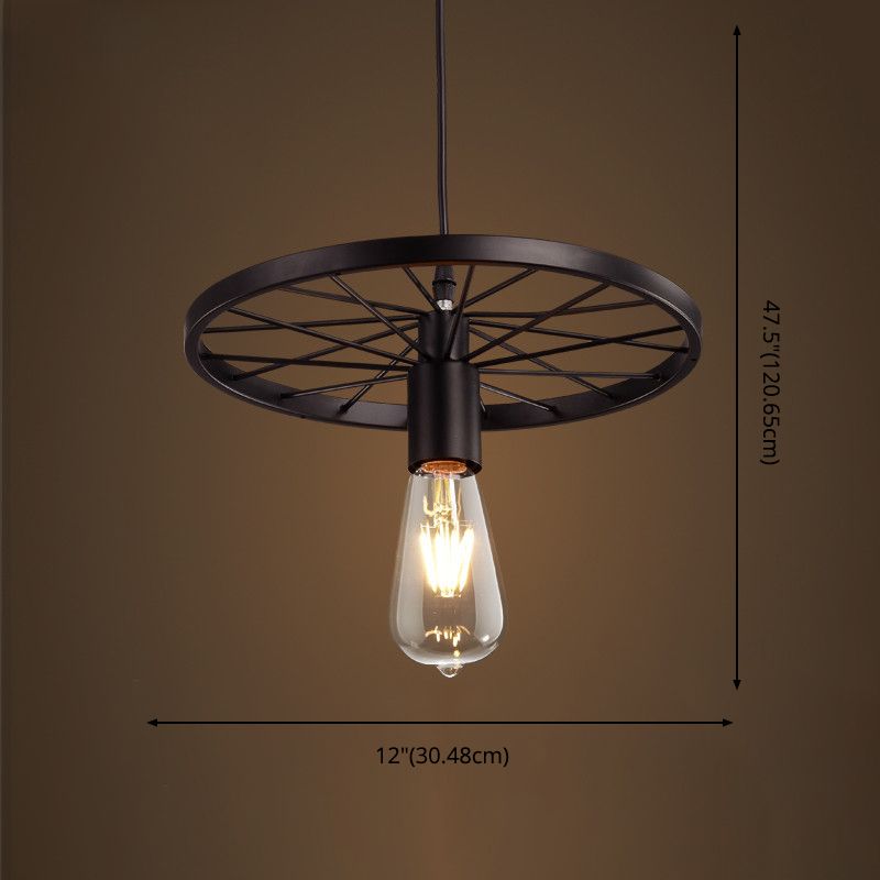 Bare Bulb Hanging Pendant Light Industrial Metal Pendant Lighting for Restaurant