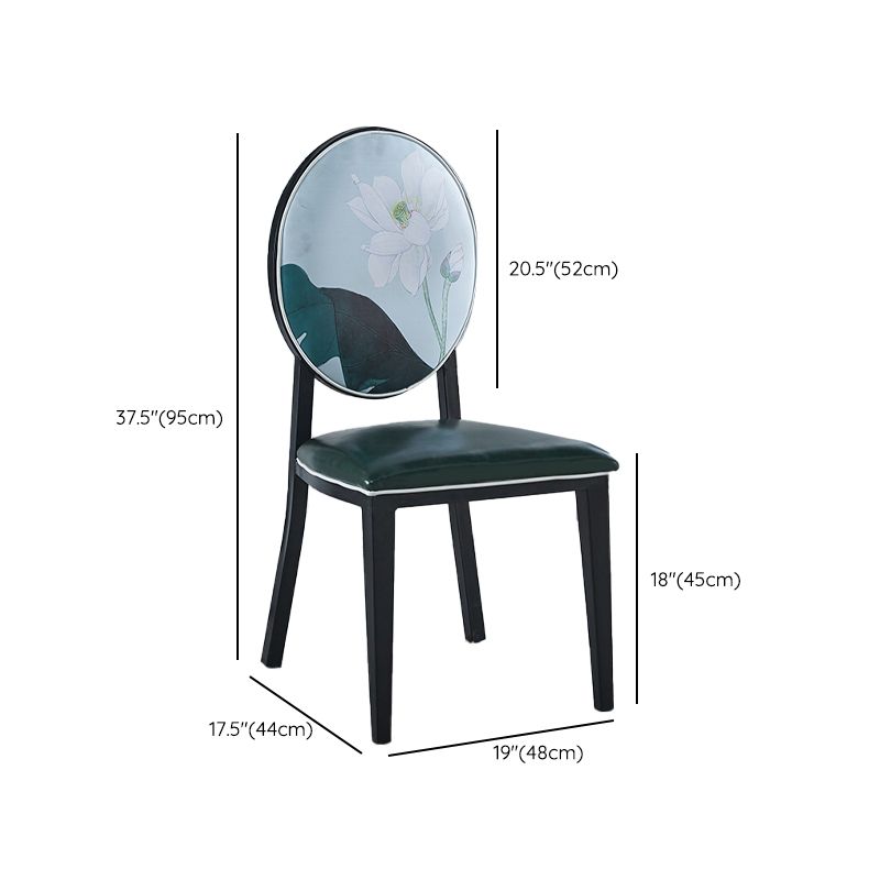Contemporary Style Side Chair Metal Dining Room Chair for Kitchen