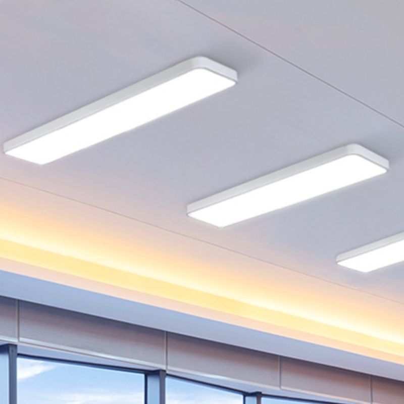Rectangle Acrylic Flush Mount Light Modern LED Close to Ceiling Lighting for Gymnasium