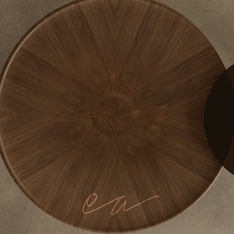 Abstract Coffee or End Table Contemporary Solid Wood Coffee Cocktail Table