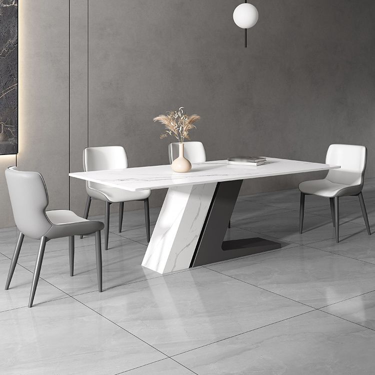 Modern Sintered Stone Top Dining Set Rectangle 1/2/5/7 Pieces Dining Table Set