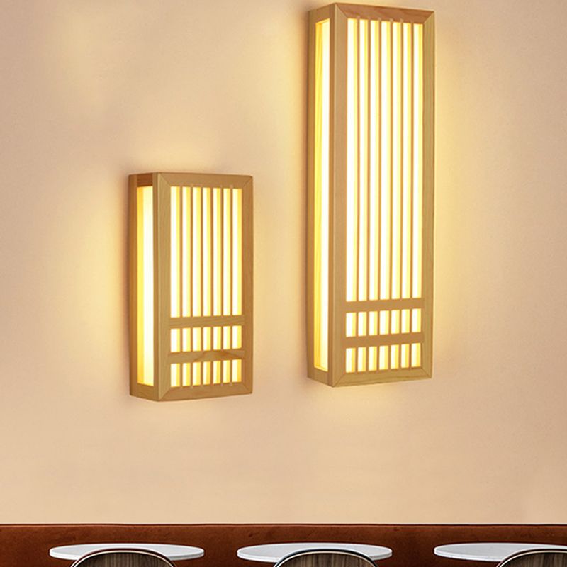 Contemporary Wooden Wall Sconce Light Creative Wall Light Fixture for Bedroom