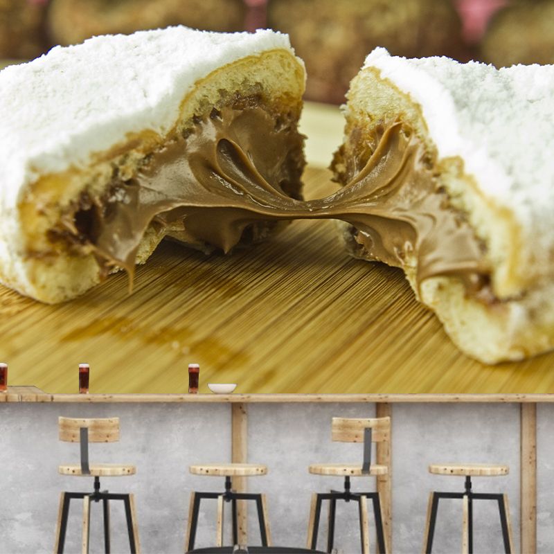 Customized Dessert Mural Wallpaper Commerce Shop Decoration, Mildew Resistant