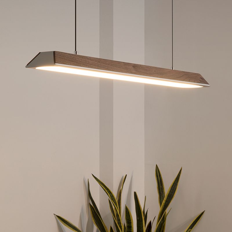 Géométrie Shape Island Light Modern Style Metal 1-Light Pendant Lightture en marron