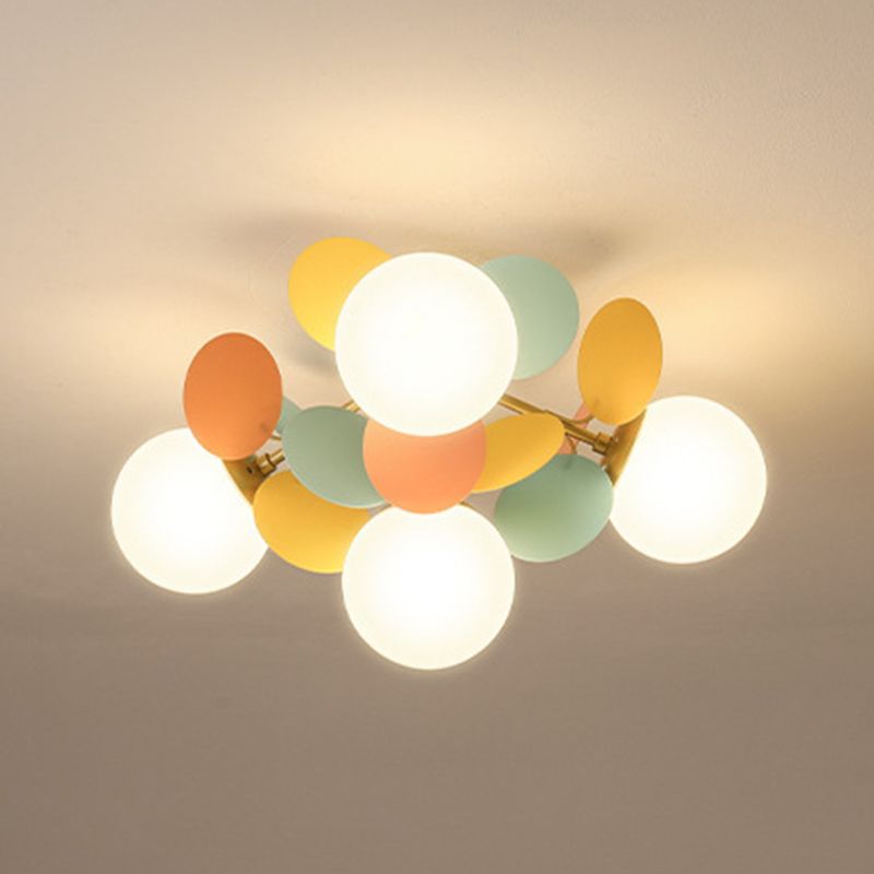 Burbujas de la sala de estar del techo montado en el techo de vidrio semi iluminación de semi montura