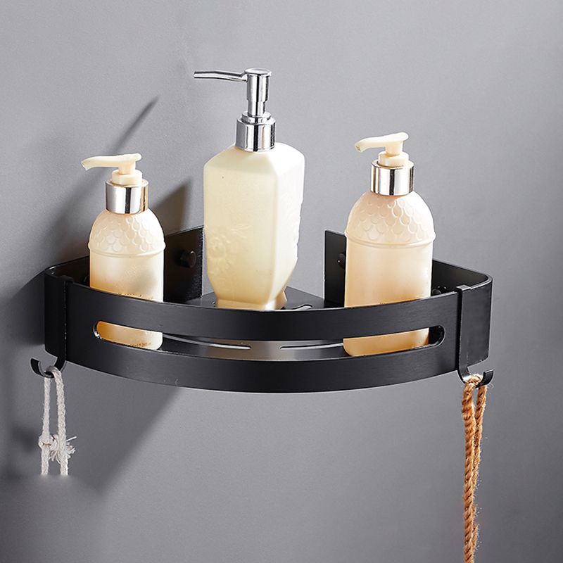 Matte Black Modern Bathroom Accessory Set, Set of 3, Bath Shelf