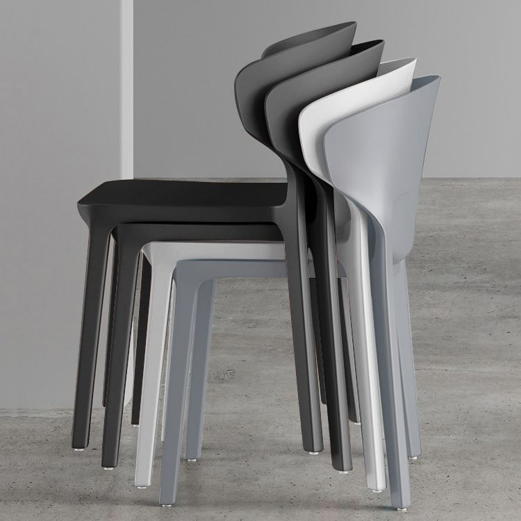 Silla lateral de plástico para conferencia escandinava, acabado mate, Wingback, silla de comedor
