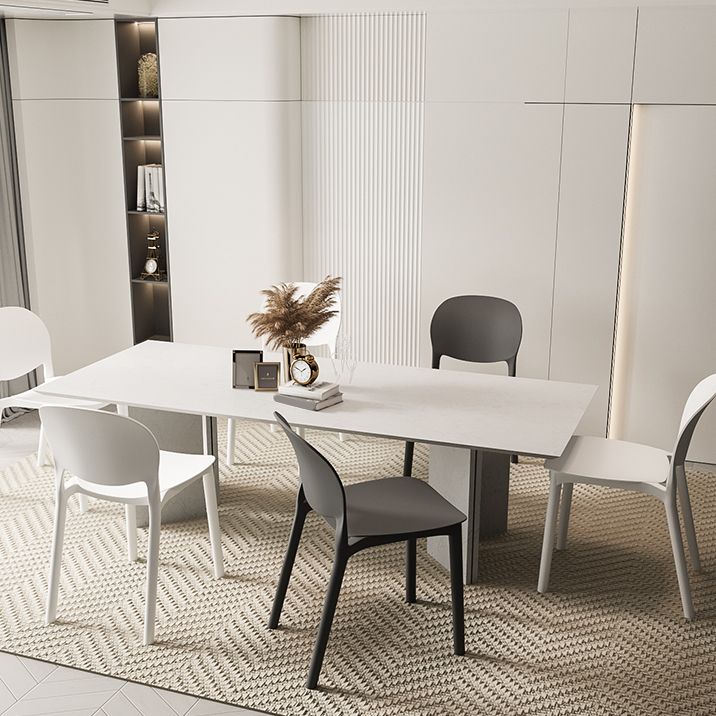 Modern Dining Room Plastic Open Back Stackable Dining Side Chair