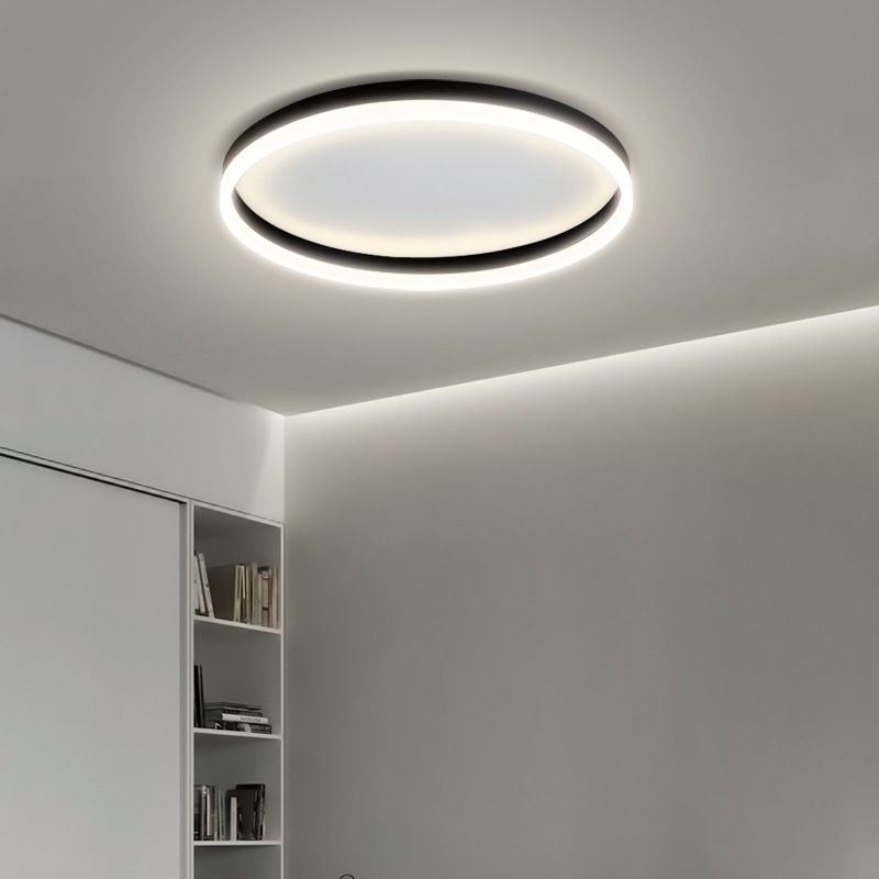 Plafonnier encastré rond en aluminium style moderne lampe simple encastrée