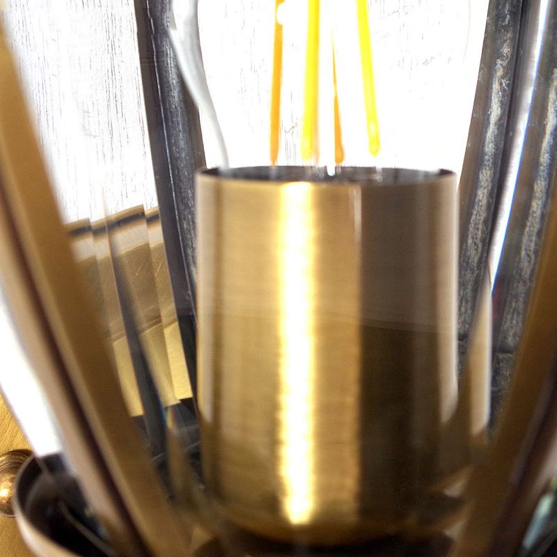 Traditionele kegel SCONCE DRUIDE/Gestructureerd Wit glas