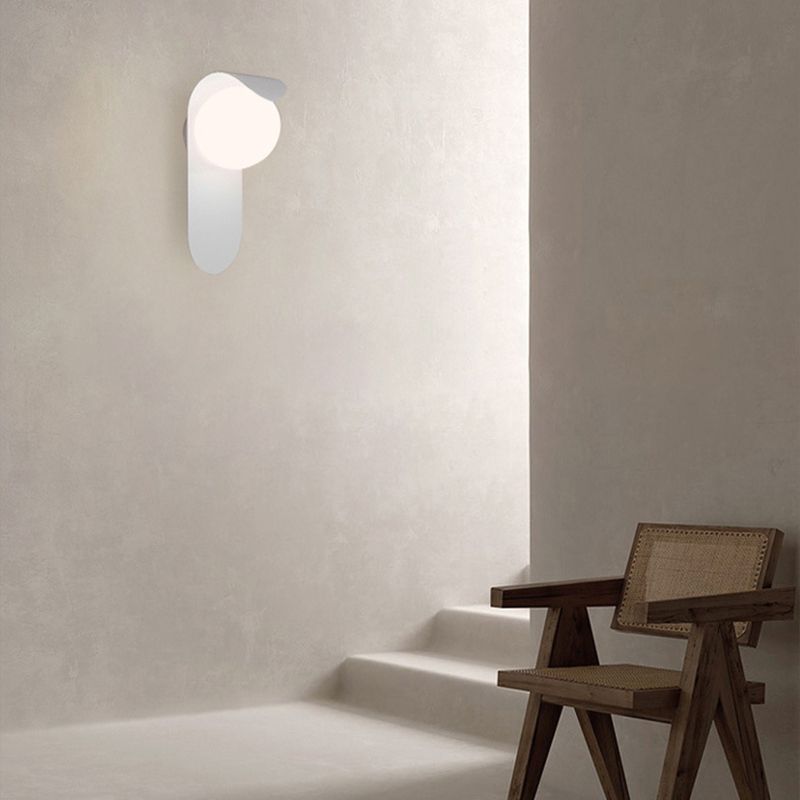 Polish Finish Metal Wall Light Industrial Globe Lighting for Foyer