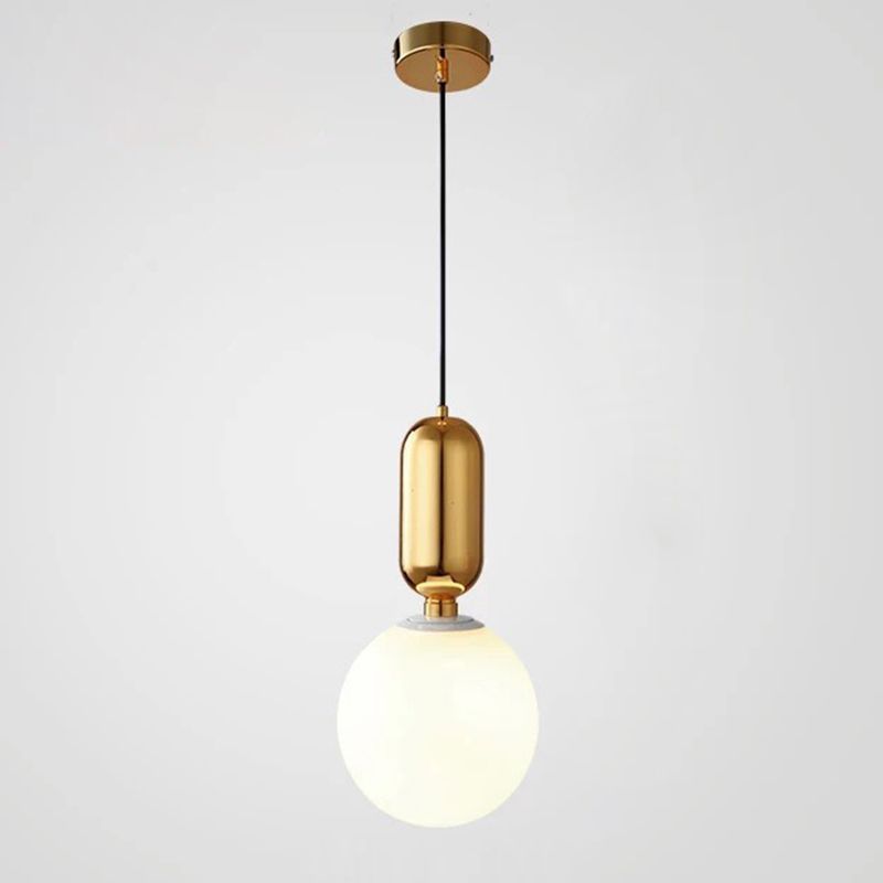 Nordische minimalistische Gla-Globus Hanging Lampe Single-Bulb Kreative Ausrufezeichen Anhänger Licht für Schlafzimmer