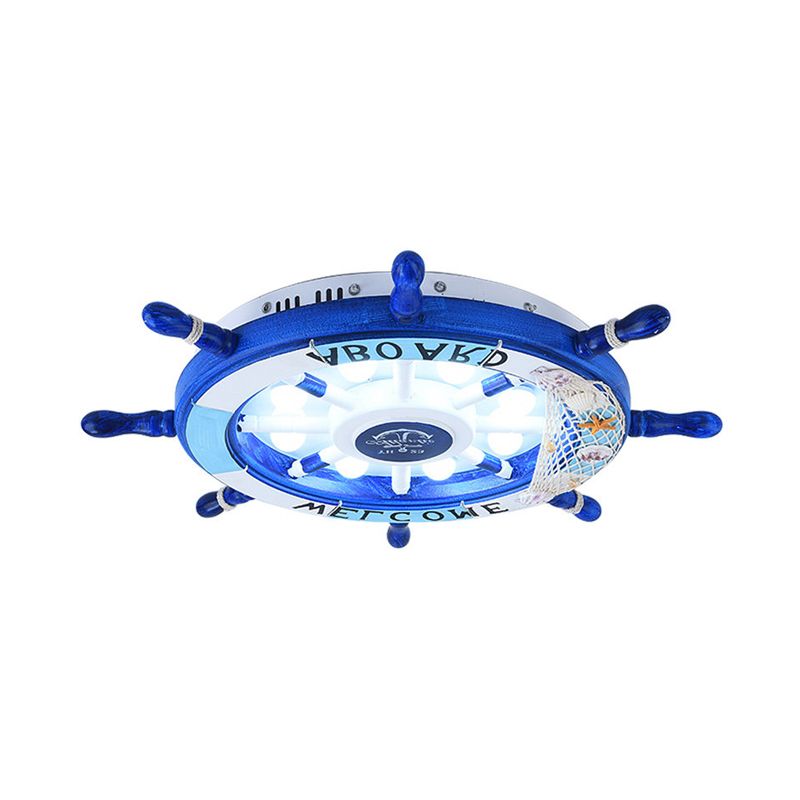 Holz Ruder Shaped Flush Mount Befestigung Cartoon Stilvolle LED Sky Blue/White Deckenleuchte