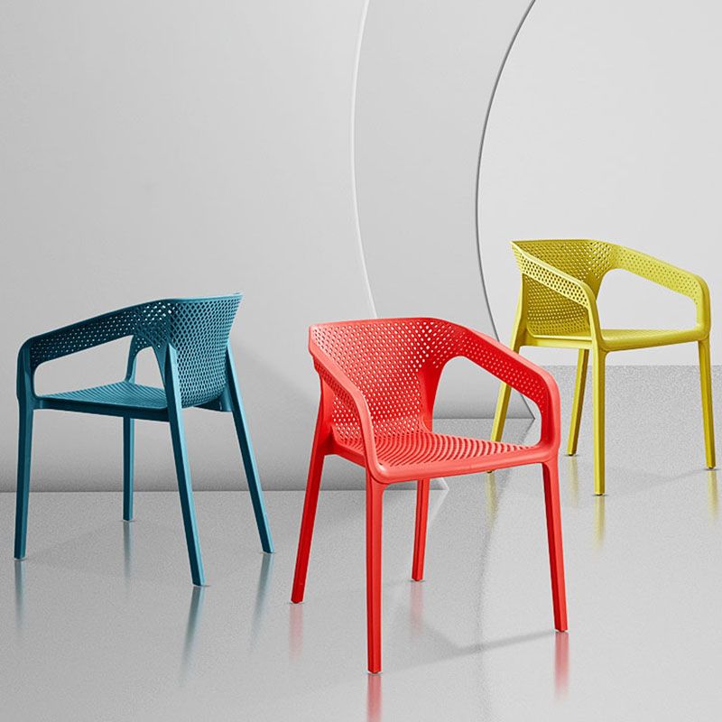Silla escandinava plástica del respaldo sólido del sillón del comedor de la cocina