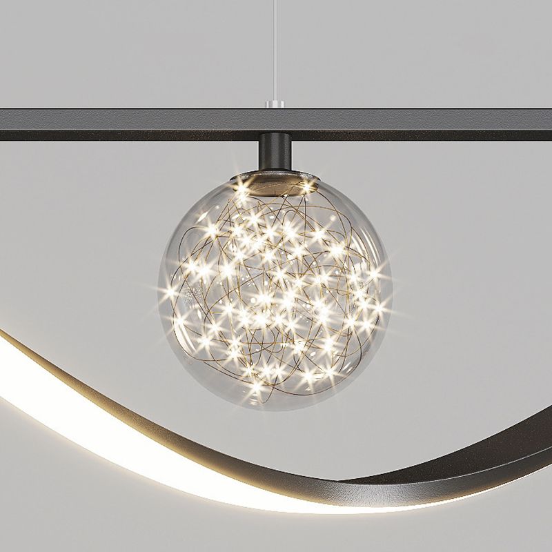 LED Island Light Modern Island Hanging Light with Acrylic Shade for Living Room