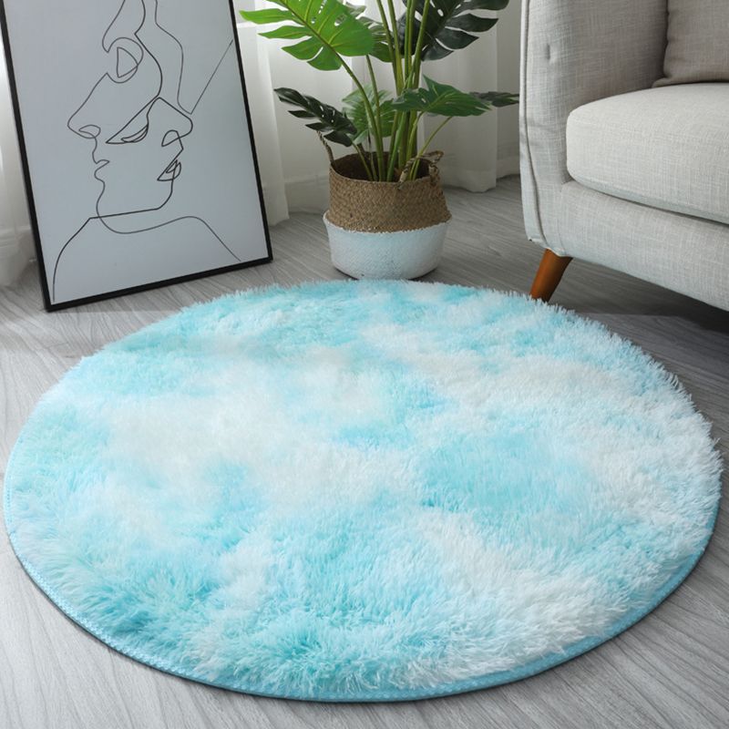 Funky Tie Dye Printed Rug Comfort Shag Area Rug Polyester Anti-Slip Backing Carpet for Home Decor