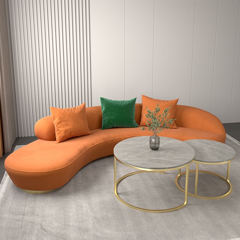 Contemporary Velvet Tuxedo Arm Sofa with Tight Back for Apartment