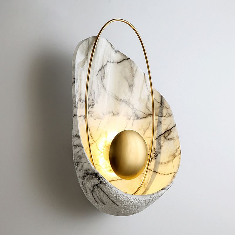 Conchoidal SCONCE LICTE FICTURE Moderne Creative Style Resin 1 Light Sconces