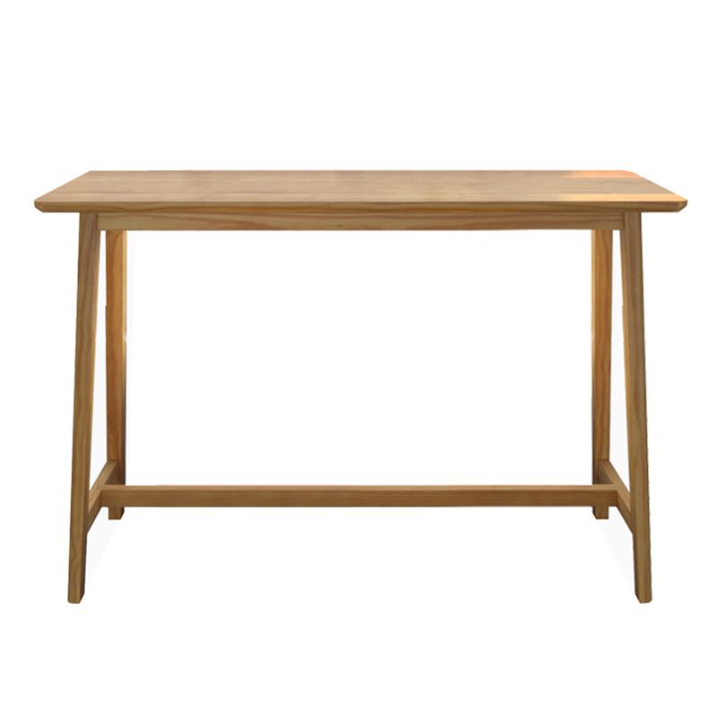 Rectangle Bar Pub Table Set 1/4 Pcs Solid Wood Bar Table and Backless Stools