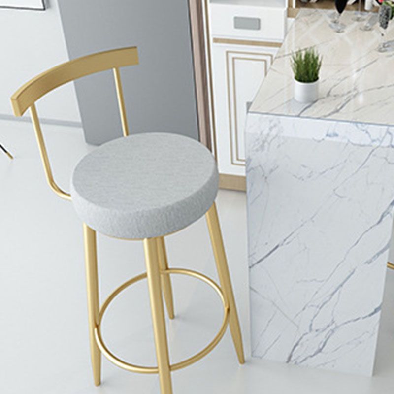 Moderner Metal -Barhocker mit Fußstütze und Casual Bar Stool im unteren Rücken