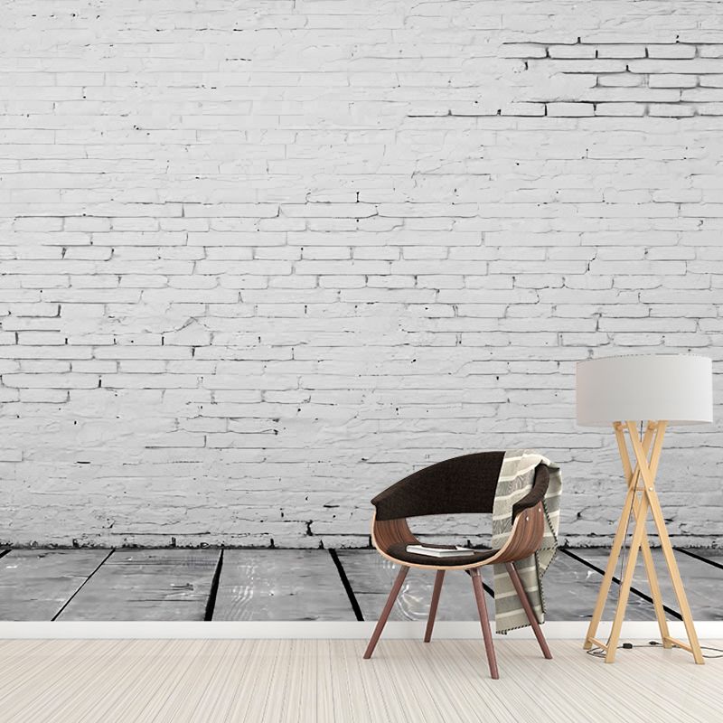 Moisture-Resistant Brick Wall Art Non-Woven Contemporary Wall Mural for Accent Wall