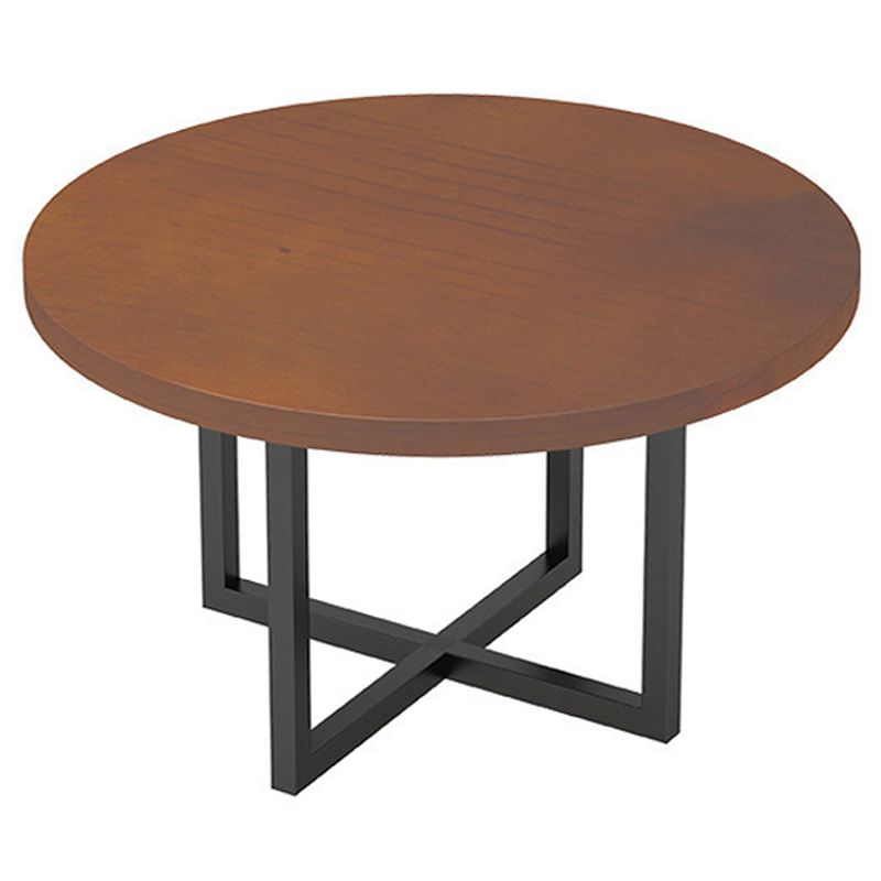 Modern Dining Round Table Wooden Table with Metal Legs for Home