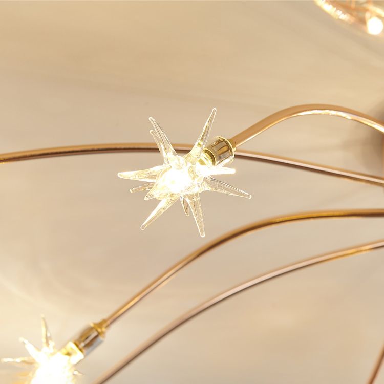 Plafonnier LED de forme radiale, montage encastré en fer moderne pour salon et chambre à coucher