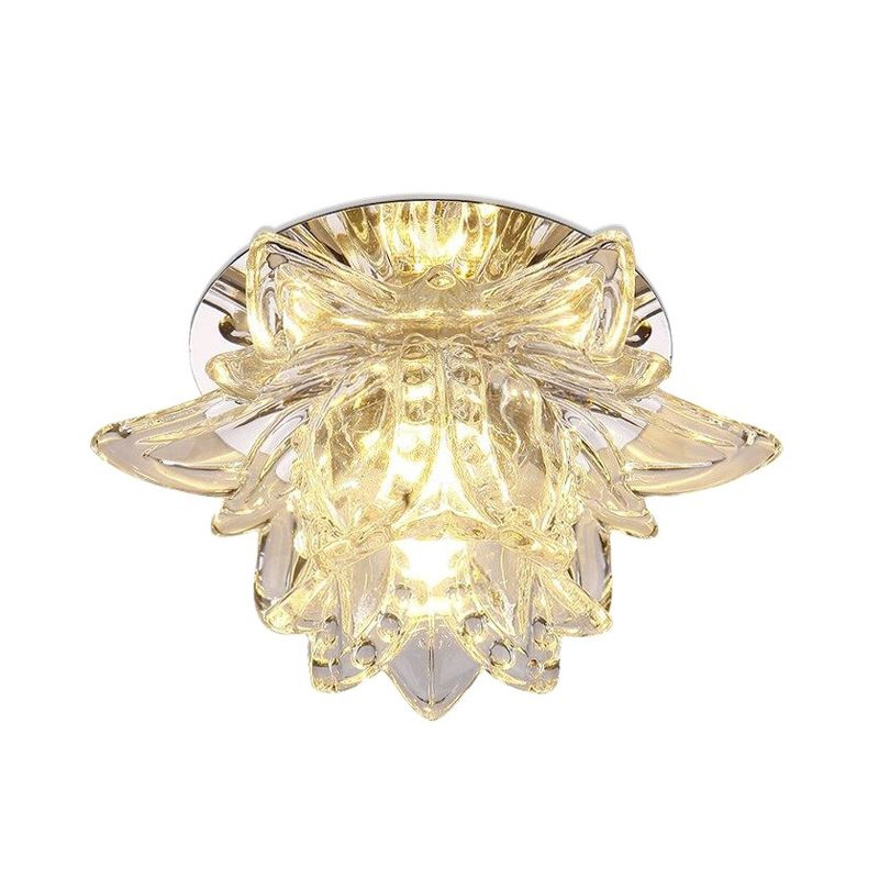 Apparecchiatura montata a soffitto minimo a soffitto in cristallo limpido a filo a sfioramento della luce calda/bianca