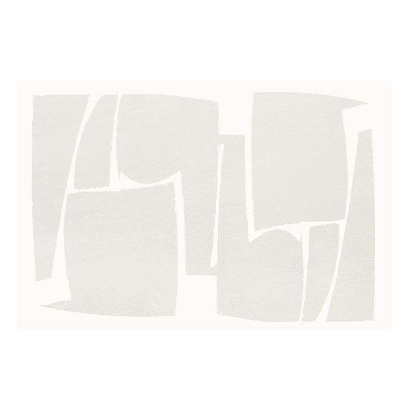 Wit kleurblokken Tapijt Modern polyester gebied Rug Easy Care Rug voor woningdecoratie
