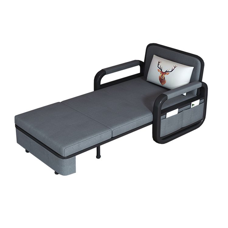 Gray Pillow Included Sofa Futon Square Arm Cushion Back Convertible Sofa