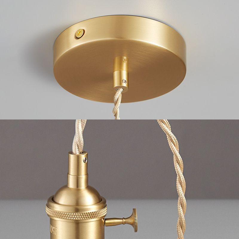 Vetro industriale sospeso a sospensione leggero caffetteria a 1 luce che pende la luce in ottone