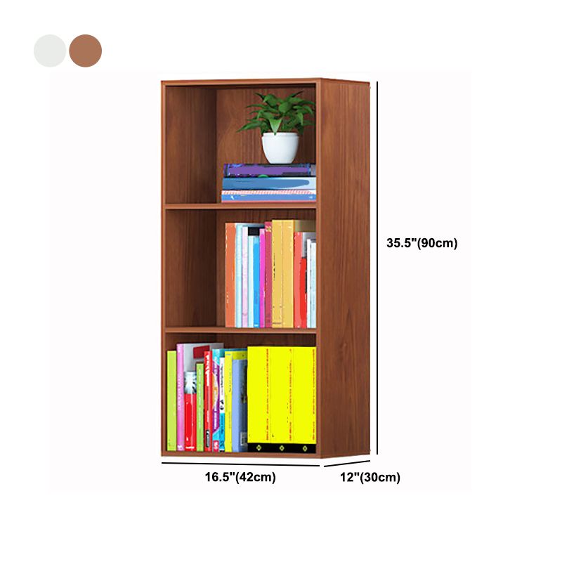 Modern Engineered Wood Bookcase Closed Back Standard Book Shelf for Living Room
