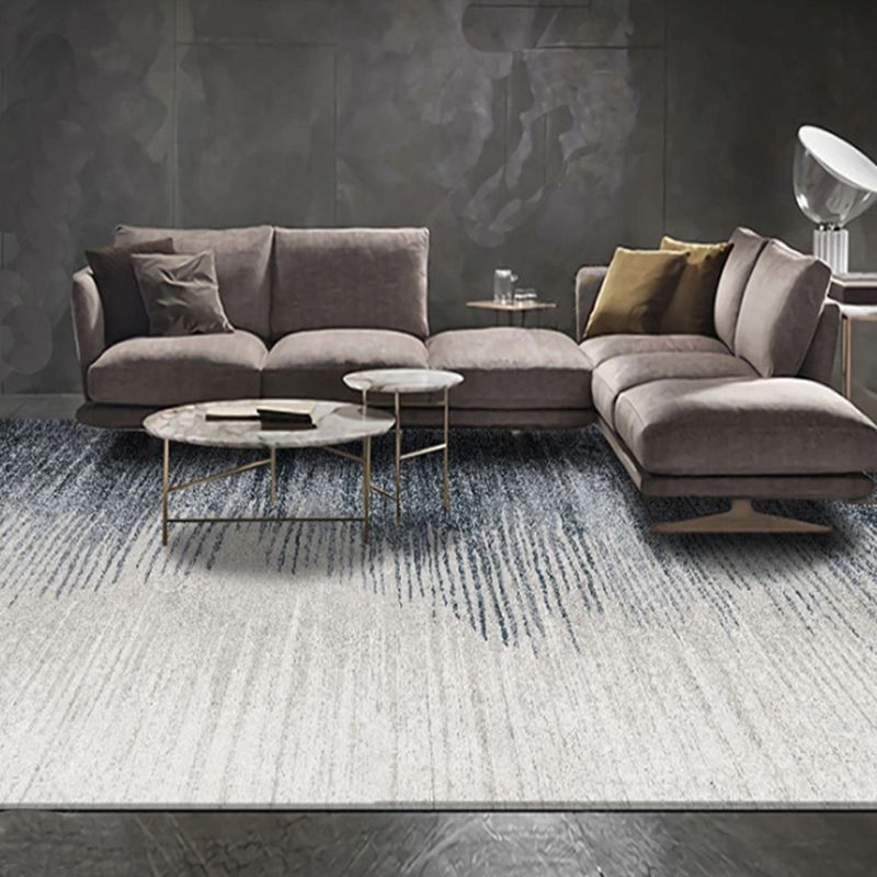 Black Modern Rug Polyester Graphic Area Rug Stain Resistant Rug for Home Decor