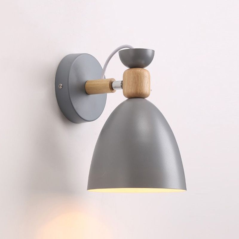 Contemporary Wall Light Wooden Macaroon Wall Light Sconce for Living Room