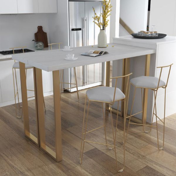 Fixed Table Counter Table Set Contemporary 1/2/3 Pieces Faux Marble Pub Table Set