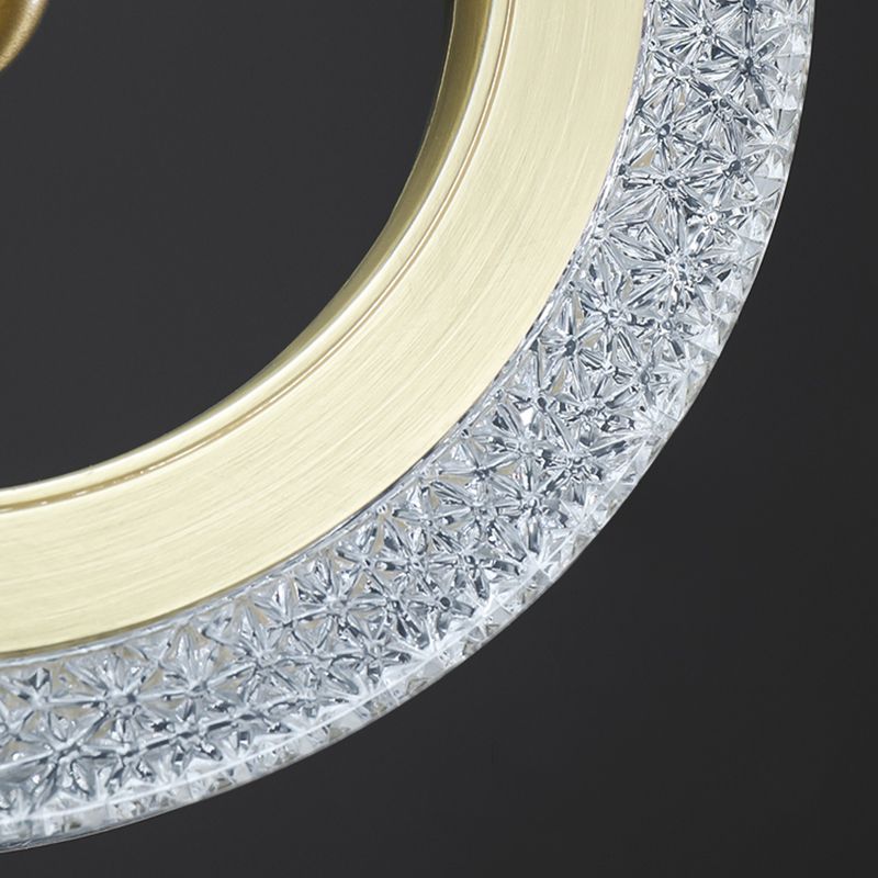 Lámparas de pared de oro contemporáneas Lámpara de montaje de pared acrílico de 1 luces para dormitorio