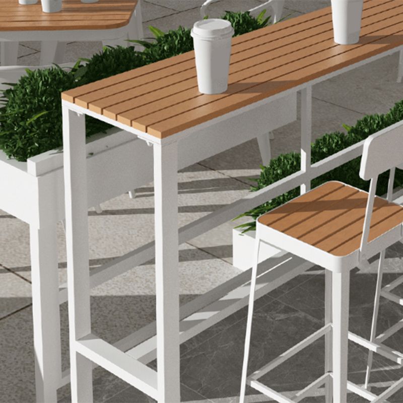 Modern Bar-height Table with White Base 41.3-inch Height Table