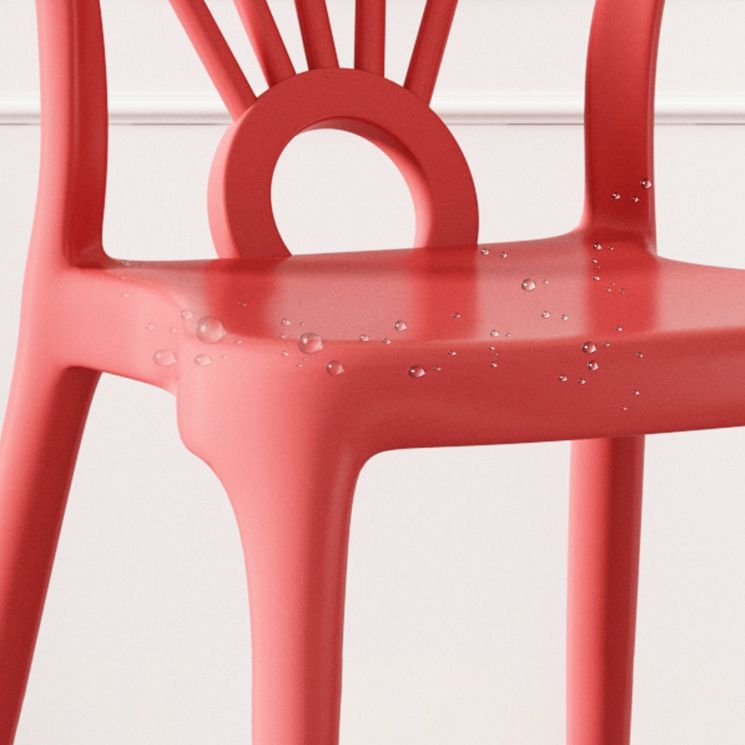 Salle à manger moderne Windsor chaises arrière chaise sans bras de salle à manger en plastique pour la cuisine