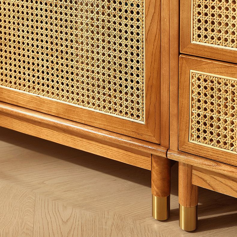 Solid Wood Wardrobe Armoire with Drawer Modern Wardrobe Closet