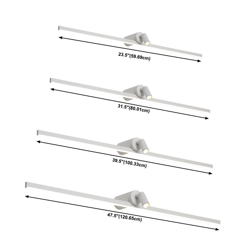 Linear Wall Sconce Lights Modern Metal 2 Light Sconce Lightture pour salle de bain