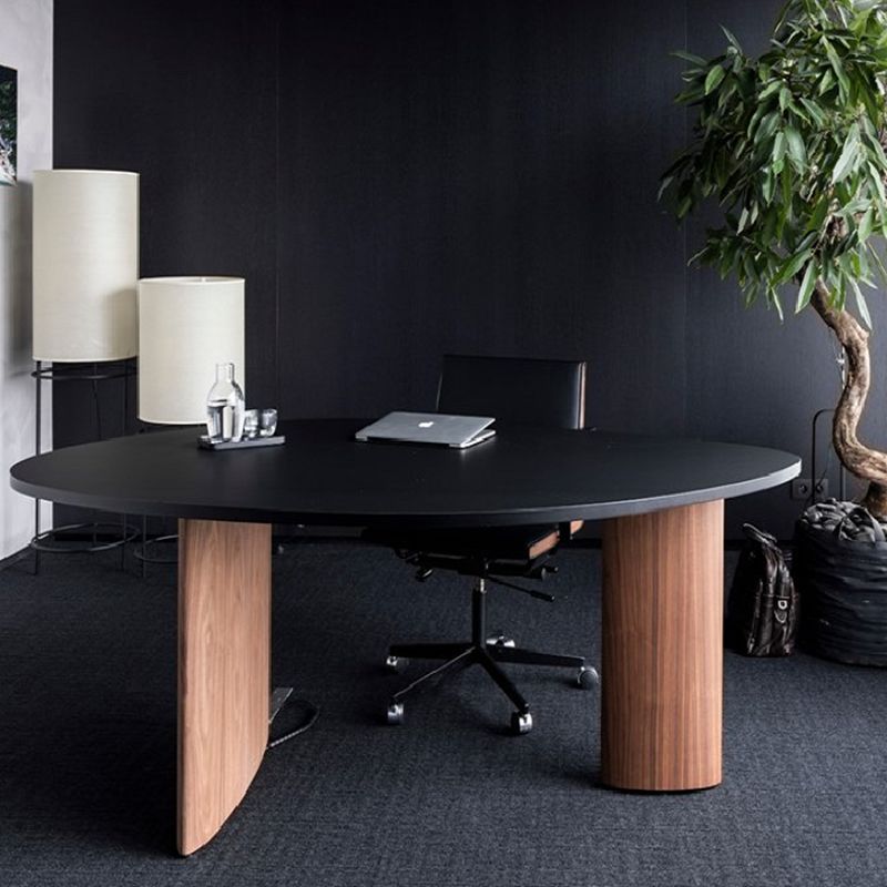 Modern Unconventional Shape Office Desk Home Solid Wood Writing Desk