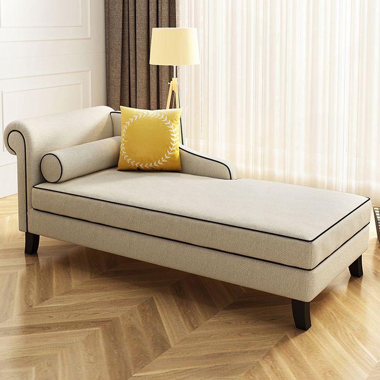 Modern Style Upholstered Chaise Living Room Round Arms Chaise