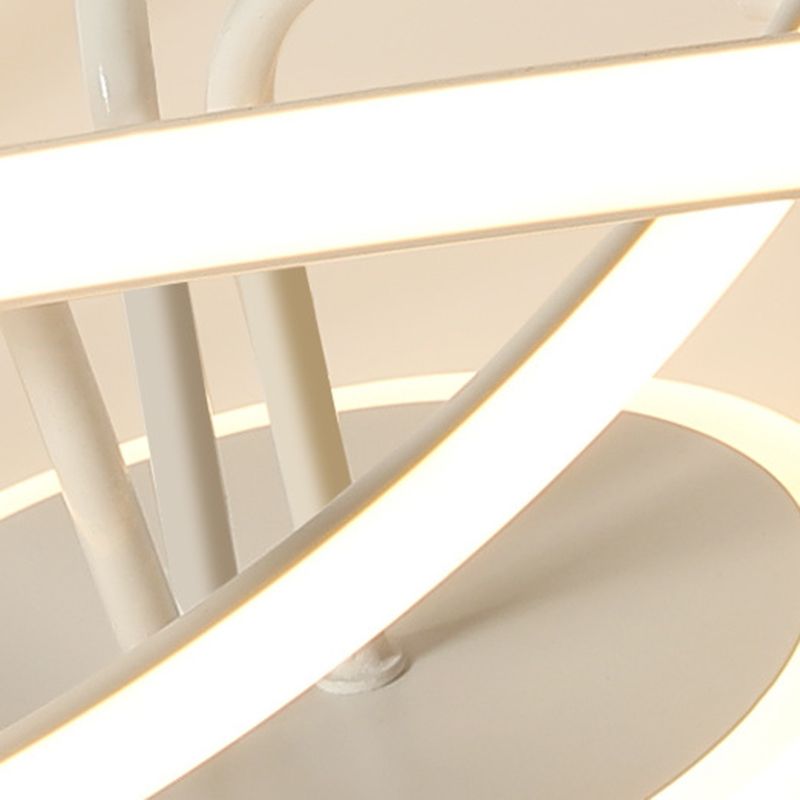 Plafonnier LED en gel de silice de style concis et moderne, montage semi-encastré linéaire en aluminium pour chambre à coucher