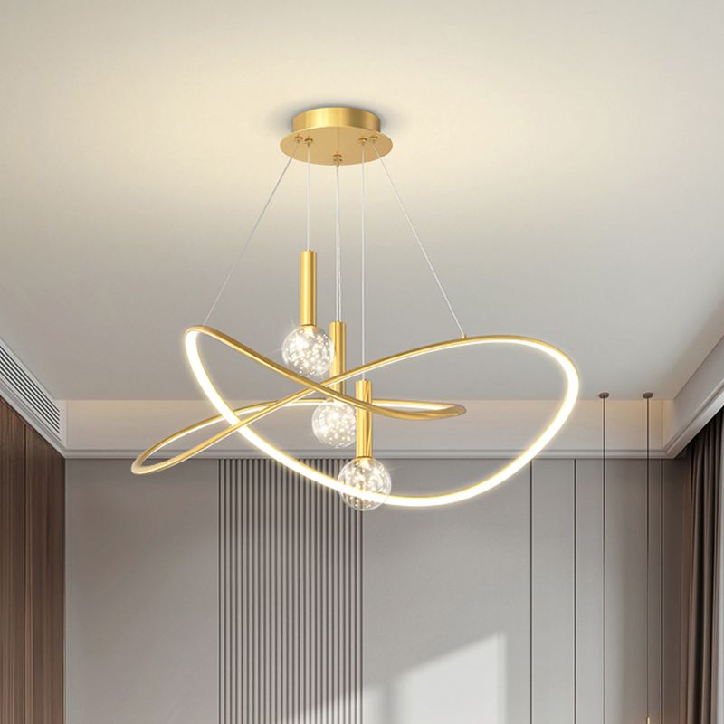 Bolvormige vorm metalen hanglamp armaturen moderne stijl 4 licht hangende verlichtingsarmaturen