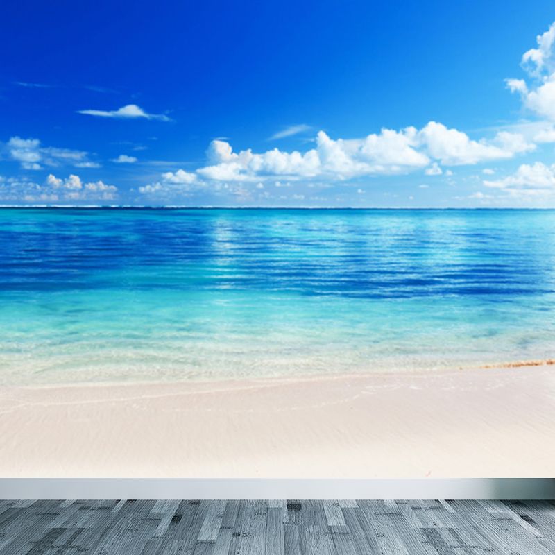 Soft Color Sky Scene Mural Wallpaper Stain-Proofing Modern Bathroom Wall Covering