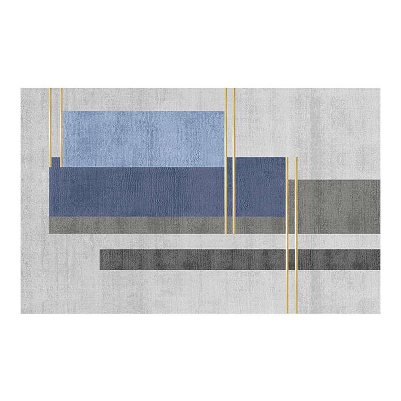 Graustonwaschbar Teppich Freizeit geometrischer Fläche Teppich Färbung resistenter Polyester Teppich für Wohnzimmer