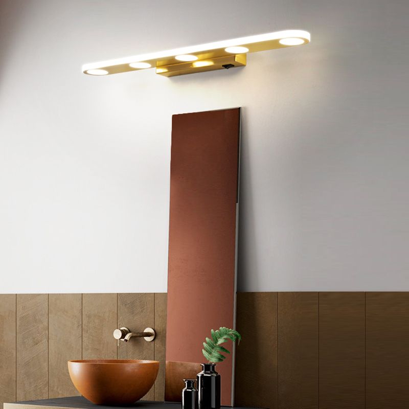 Stile semplice moderno tutta la luce di vanità per vanità in rame lampade per vanità a LED per bagno con doccia