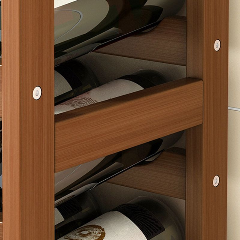 Countertop Wine Rack Solid Wood Wine Bottle Rack for Kitchen