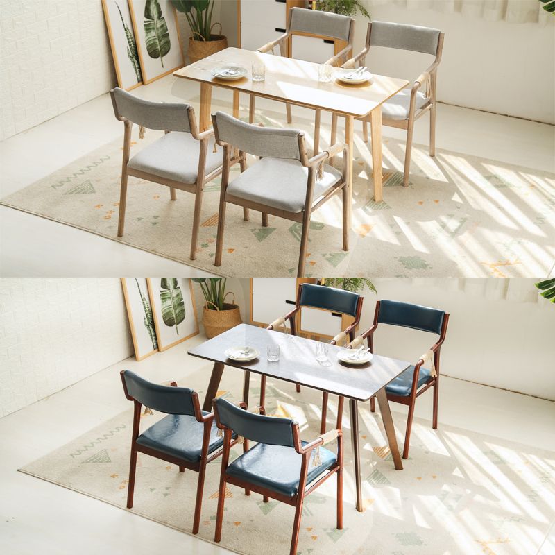Ensemble de chaises en bois de style traditionnel, bras arrière ouvert, chaises de cuisine et de salle à manger