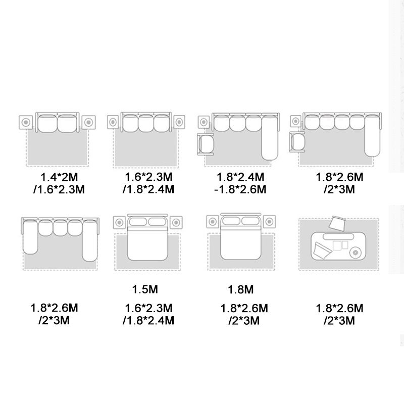 Oriental Solid Carpet Polyester Area Rug Non-Slip Backing Indoor Carpet for Home Decoration